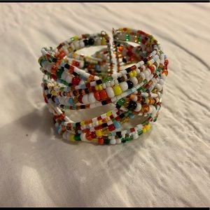 American Eagle Beaded Boho Bangle